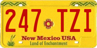 NM license plate 247TZI