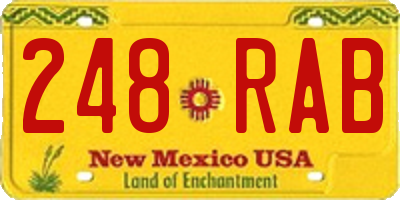 NM license plate 248RAB