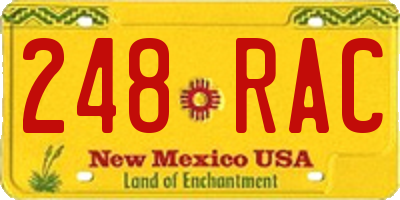 NM license plate 248RAC