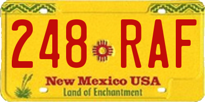 NM license plate 248RAF
