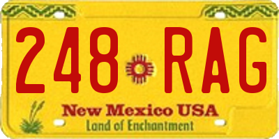 NM license plate 248RAG