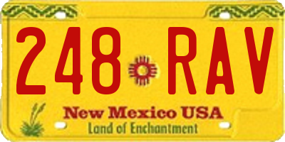 NM license plate 248RAV