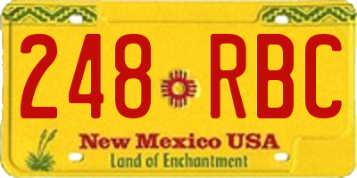 NM license plate 248RBC