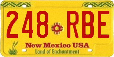 NM license plate 248RBE