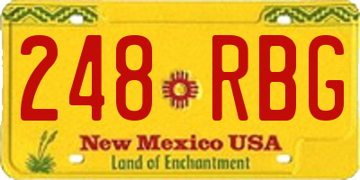 NM license plate 248RBG