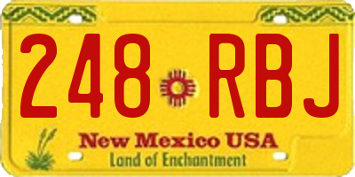 NM license plate 248RBJ