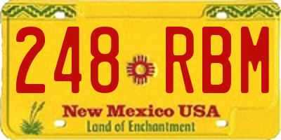 NM license plate 248RBM
