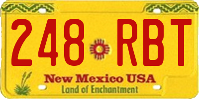 NM license plate 248RBT