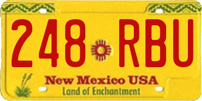 NM license plate 248RBU