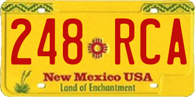NM license plate 248RCA