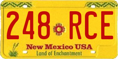 NM license plate 248RCE