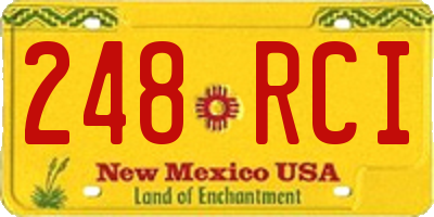 NM license plate 248RCI