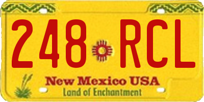 NM license plate 248RCL