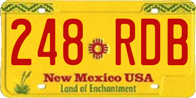 NM license plate 248RDB