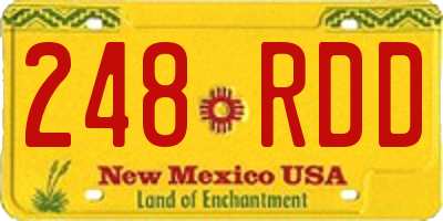 NM license plate 248RDD