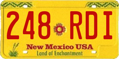NM license plate 248RDI