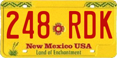 NM license plate 248RDK