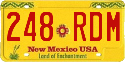 NM license plate 248RDM