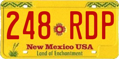 NM license plate 248RDP