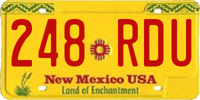 NM license plate 248RDU