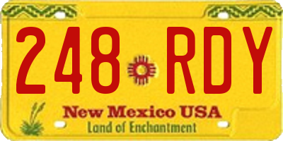 NM license plate 248RDY