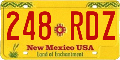 NM license plate 248RDZ