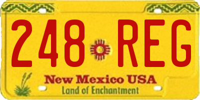 NM license plate 248REG