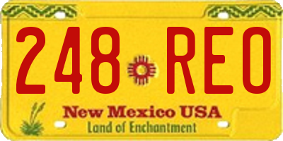 NM license plate 248REO
