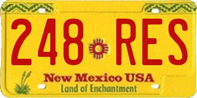 NM license plate 248RES