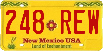 NM license plate 248REW