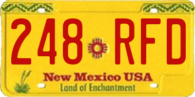 NM license plate 248RFD