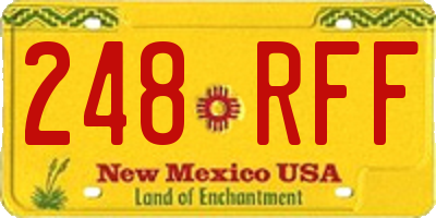 NM license plate 248RFF