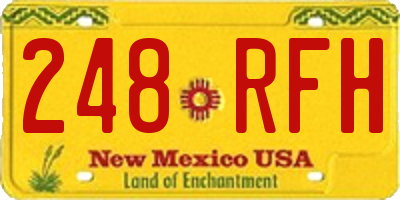 NM license plate 248RFH