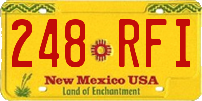 NM license plate 248RFI