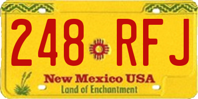 NM license plate 248RFJ