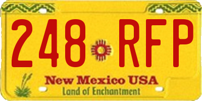 NM license plate 248RFP