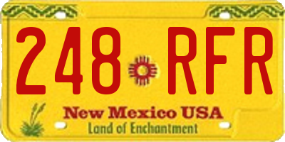 NM license plate 248RFR