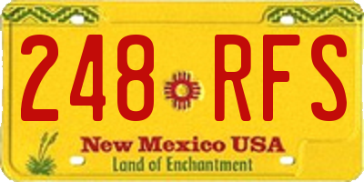 NM license plate 248RFS