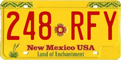 NM license plate 248RFY