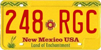 NM license plate 248RGC