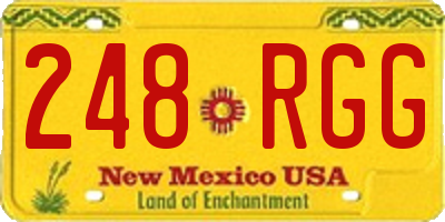 NM license plate 248RGG