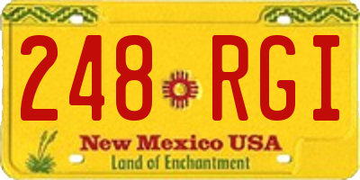 NM license plate 248RGI
