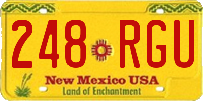 NM license plate 248RGU