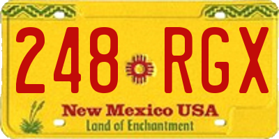 NM license plate 248RGX