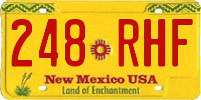 NM license plate 248RHF
