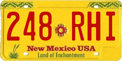 NM license plate 248RHI