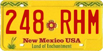 NM license plate 248RHM