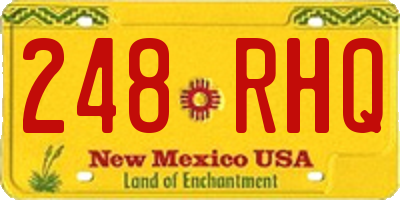 NM license plate 248RHQ