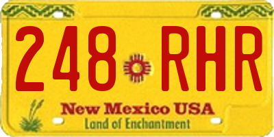 NM license plate 248RHR
