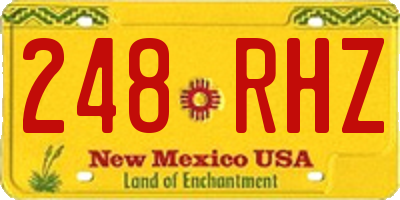 NM license plate 248RHZ